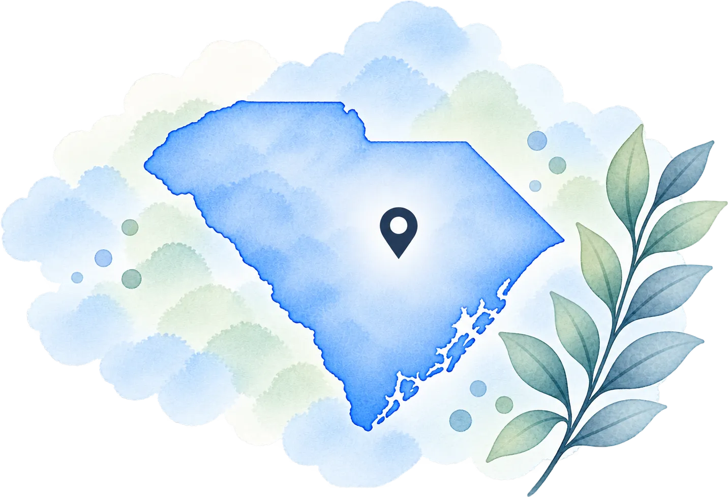 South Carolina map