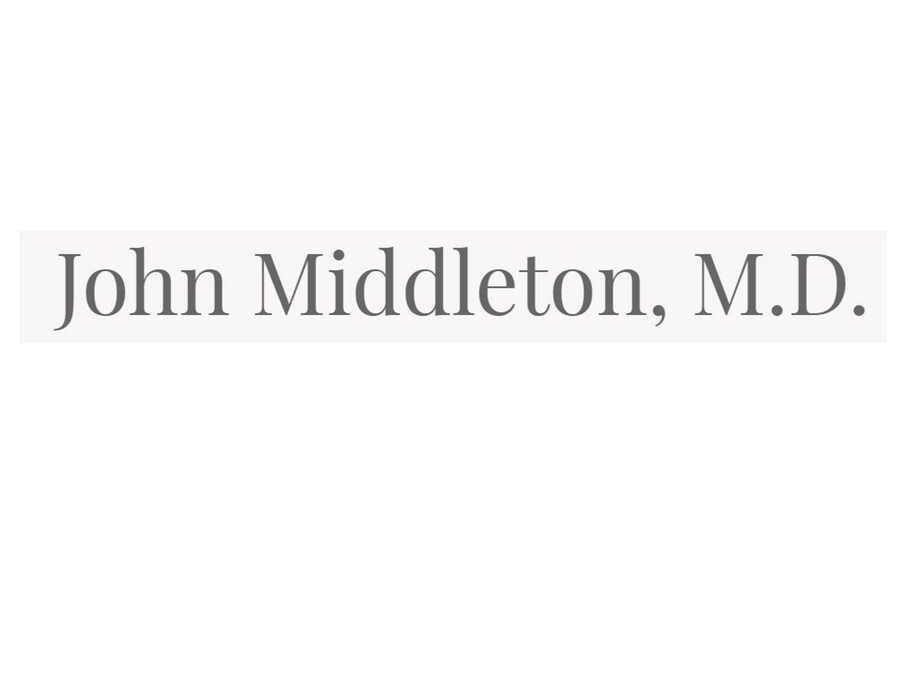 John Middleton, MD